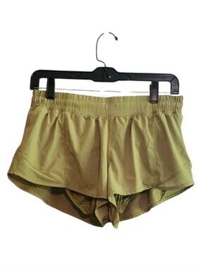 lululemon athletica Hotty Hot Golden Lime Swift Fabric Athletic Running Shorts